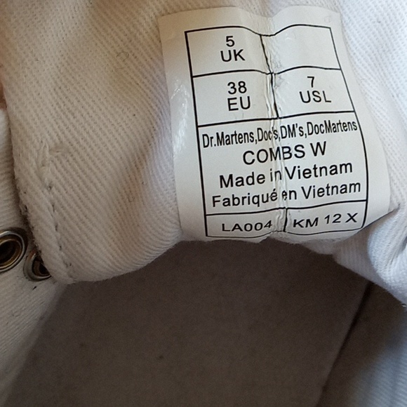 Dr Martens White Combs Platform Boot - Picture 7 of 11